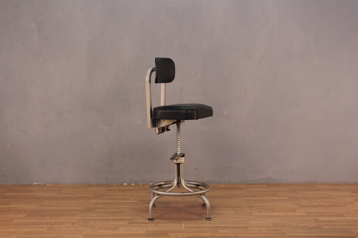 Black & Aluminum Drafting Stool