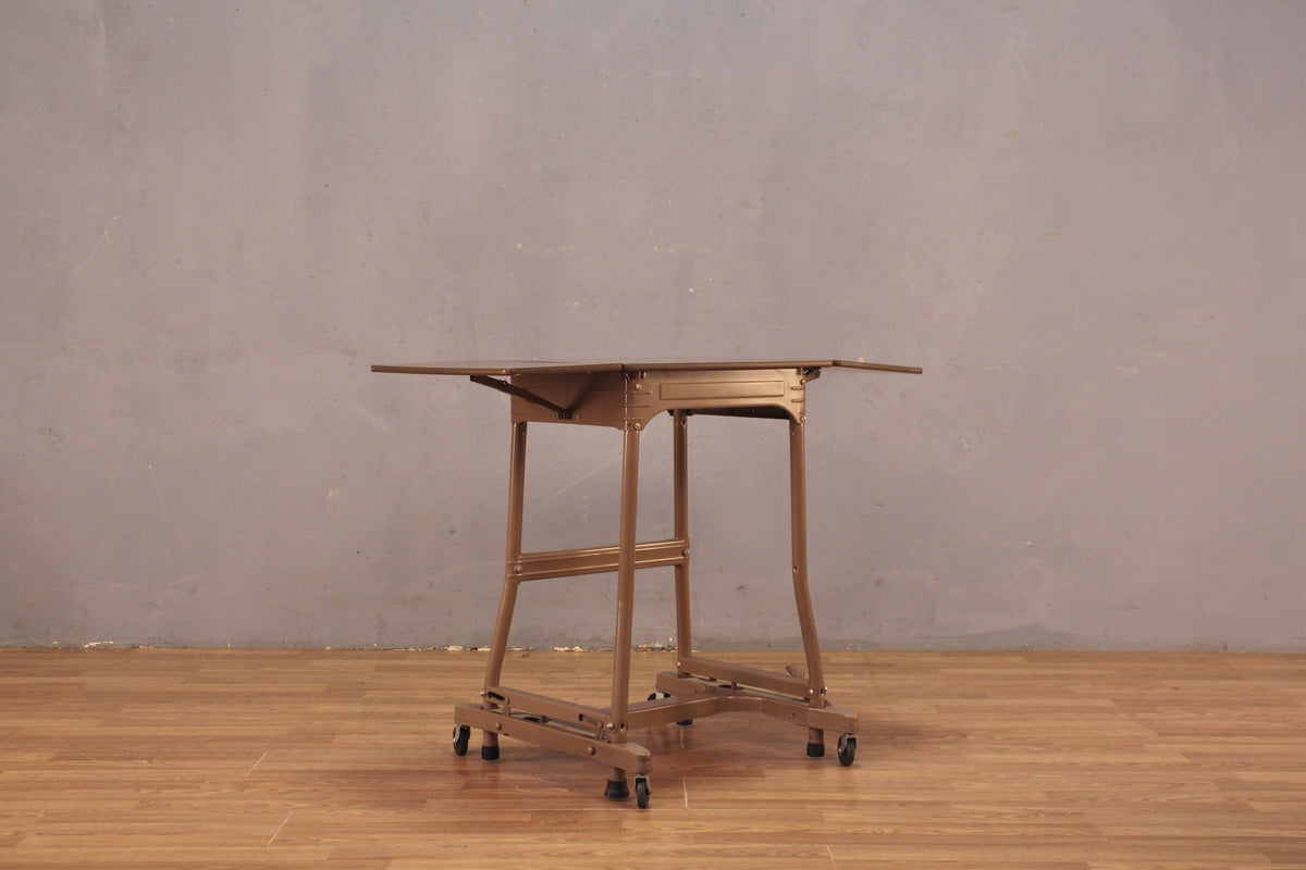 Taupe Drop-Leaf Typewriter Table