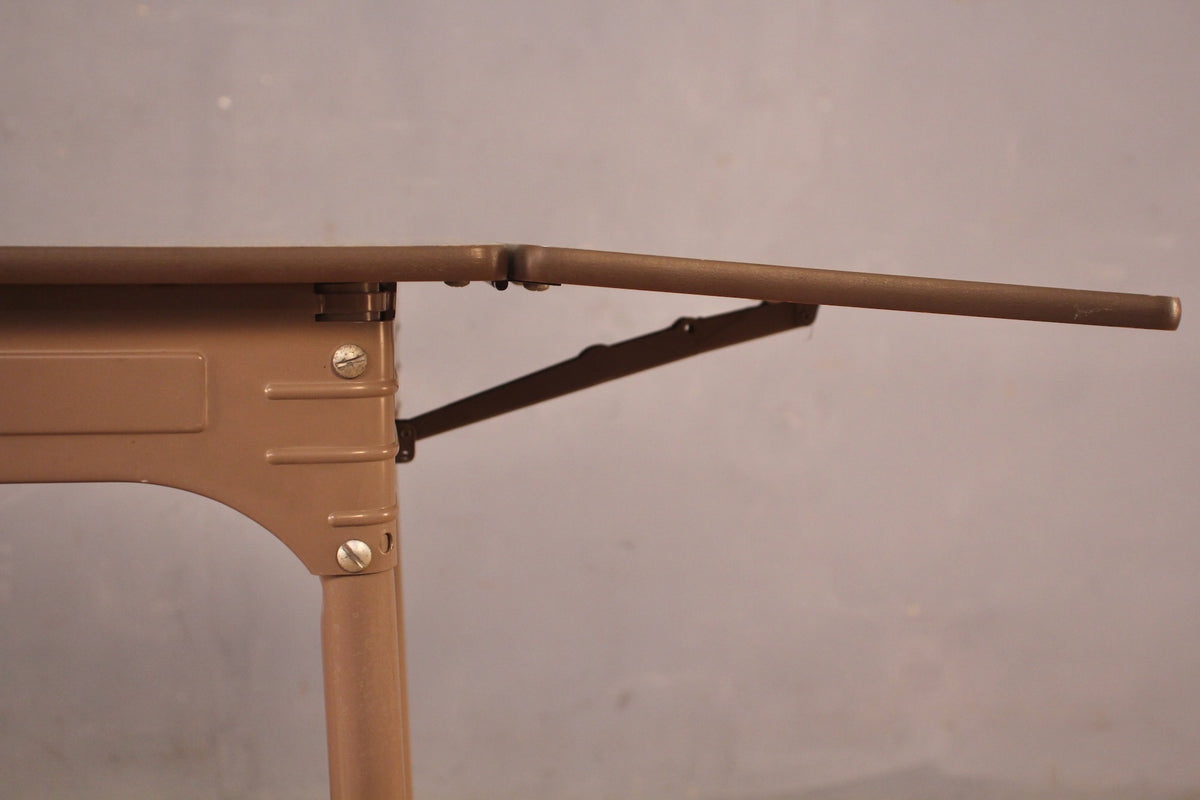 Taupe Drop-Leaf Typewriter Table