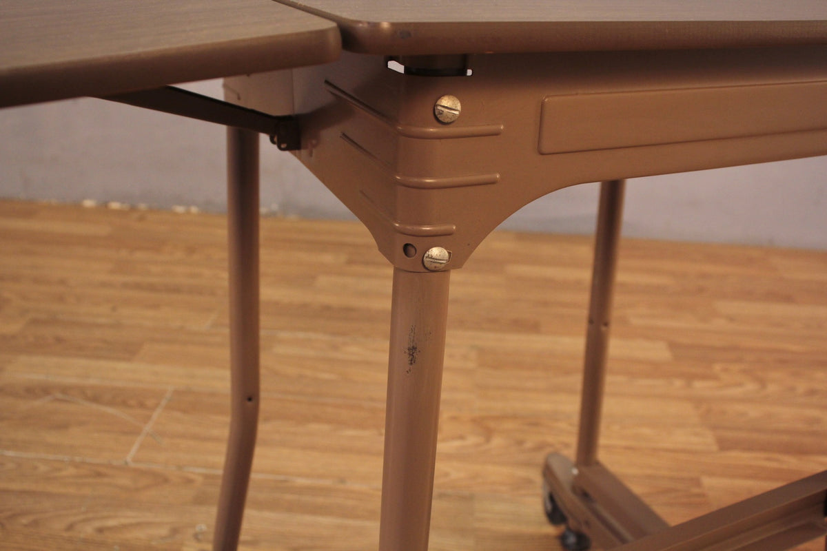 Taupe Drop-Leaf Typewriter Table