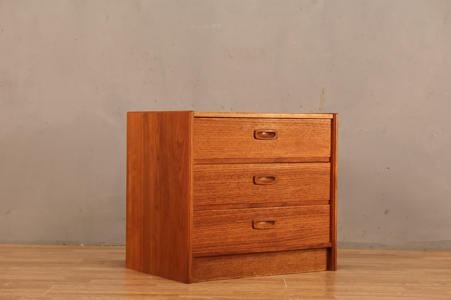 Danish Teak 3-Drawer Nightstand