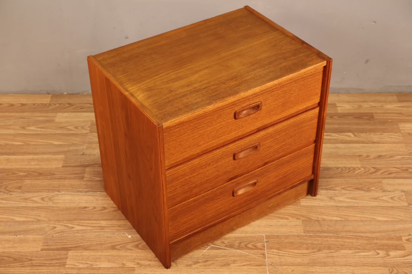 Danish Teak 3-Drawer Nightstand