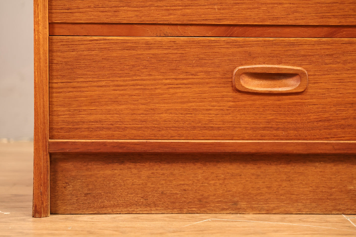 Danish Teak 3-Drawer Nightstand