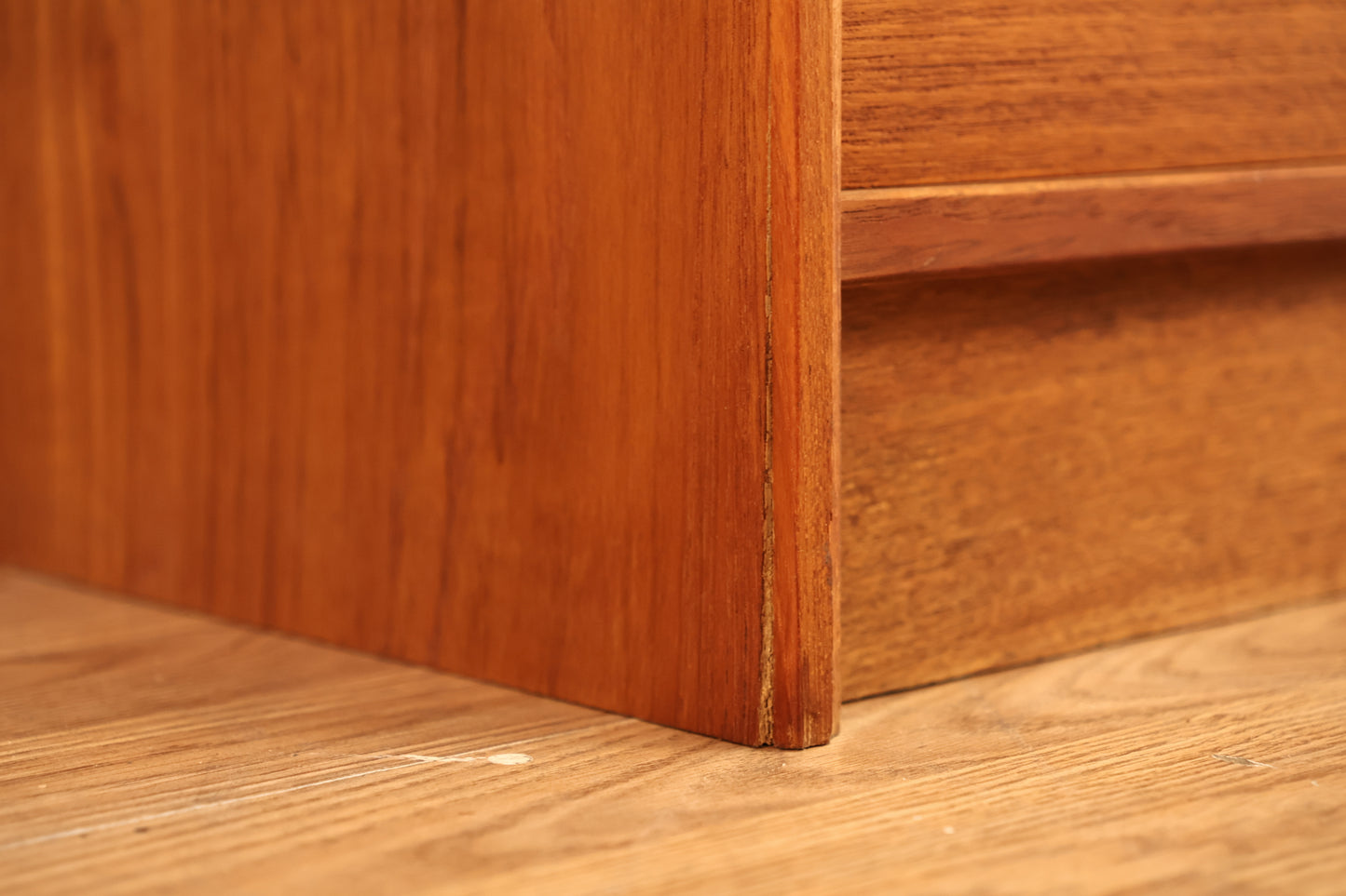Danish Teak 3-Drawer Nightstand