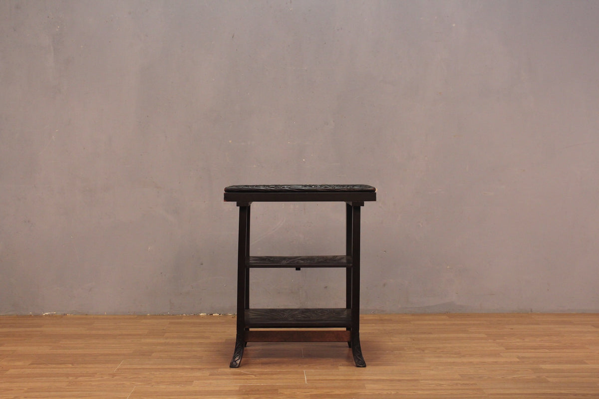 Art Nouveau Dark 3-Tier End Table