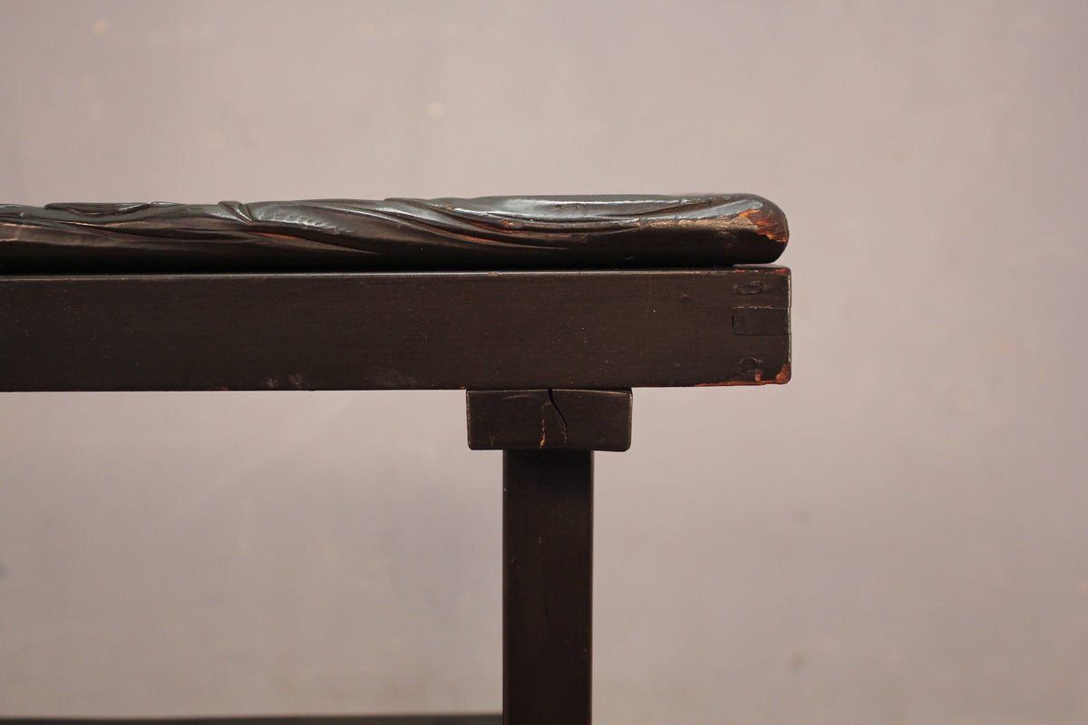 Art Nouveau Dark 3-Tier End Table