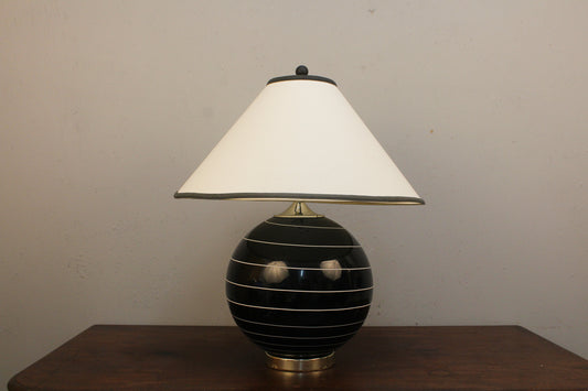 Black & White Glass Table Lamp
