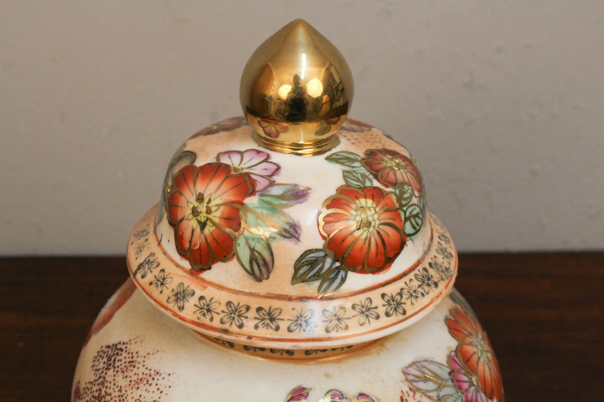 Chinese Peacocks Ceramic Ginger Jar