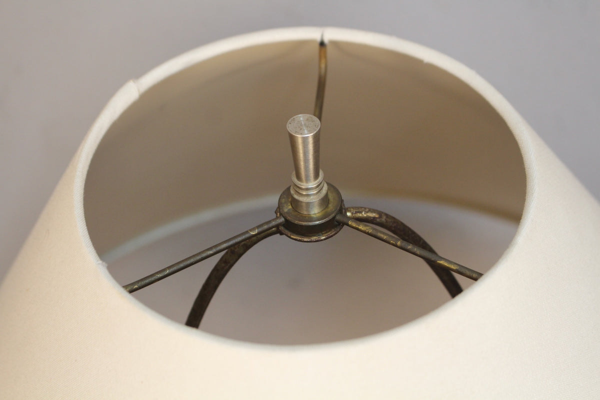 Ivory Textured Plaster Table Lamp