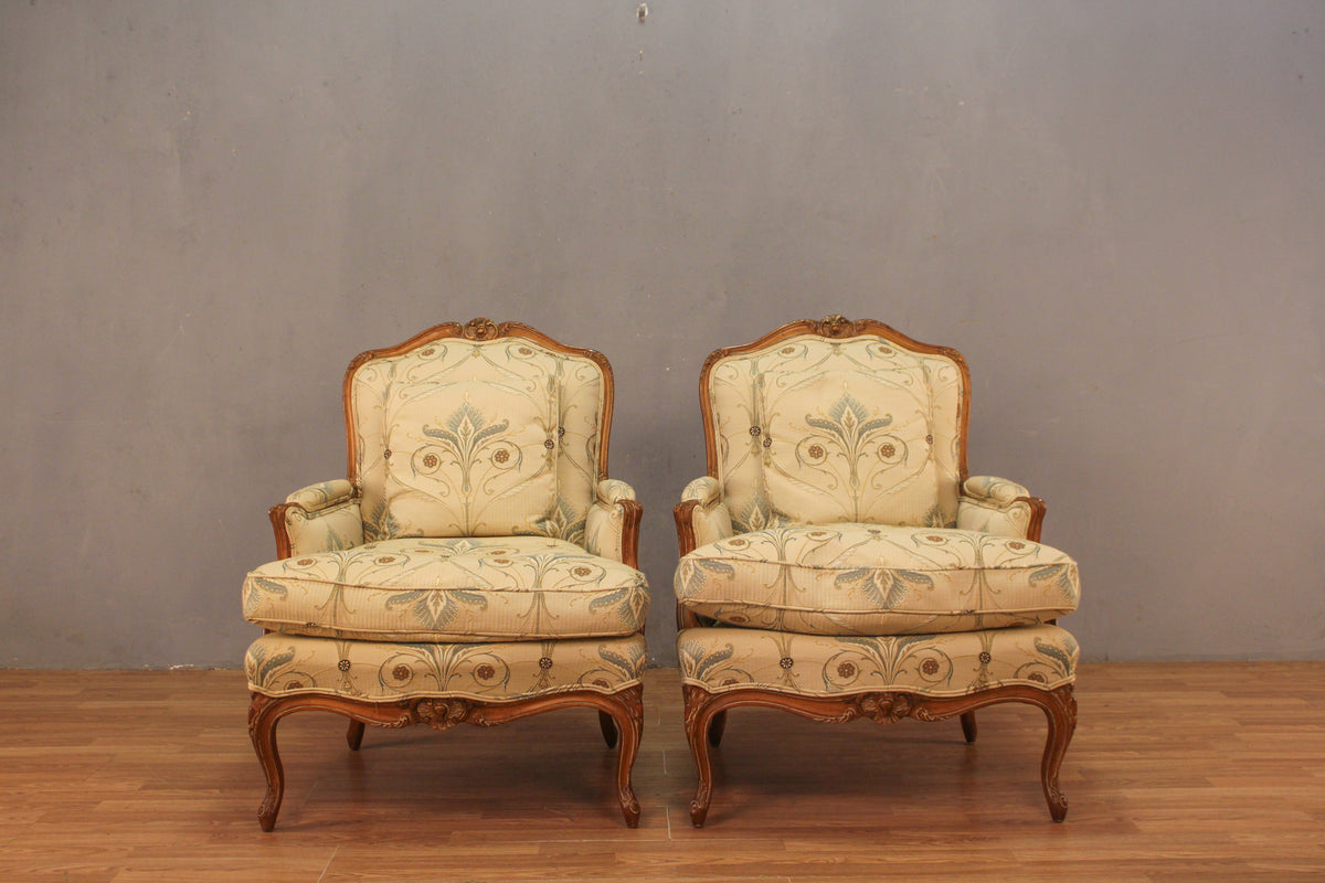 French Provincial Floral Bergère Chair - ONLINE ONLY