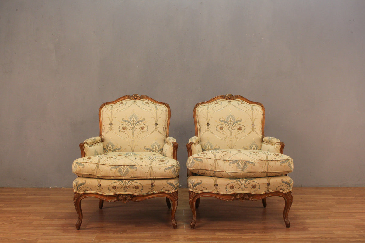 French Provincial Floral Bergère Chair - ONLINE ONLY