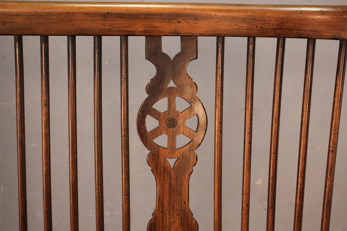 English Windsor-Style High-Back Settee - ONLINE ONLY