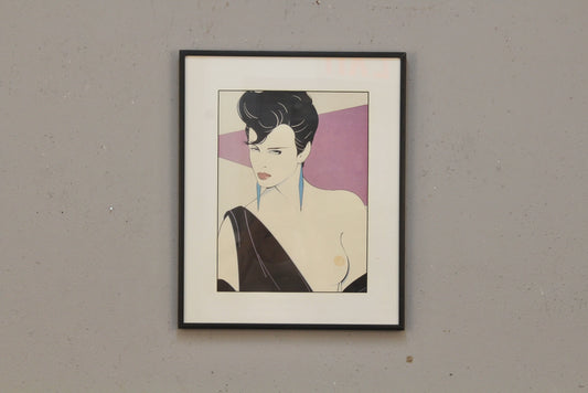 Small "Lady Purple" Patrick Nagel Print
