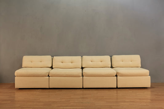 1980s Ecru 4-Piece Sofa - ONLINE ONLY