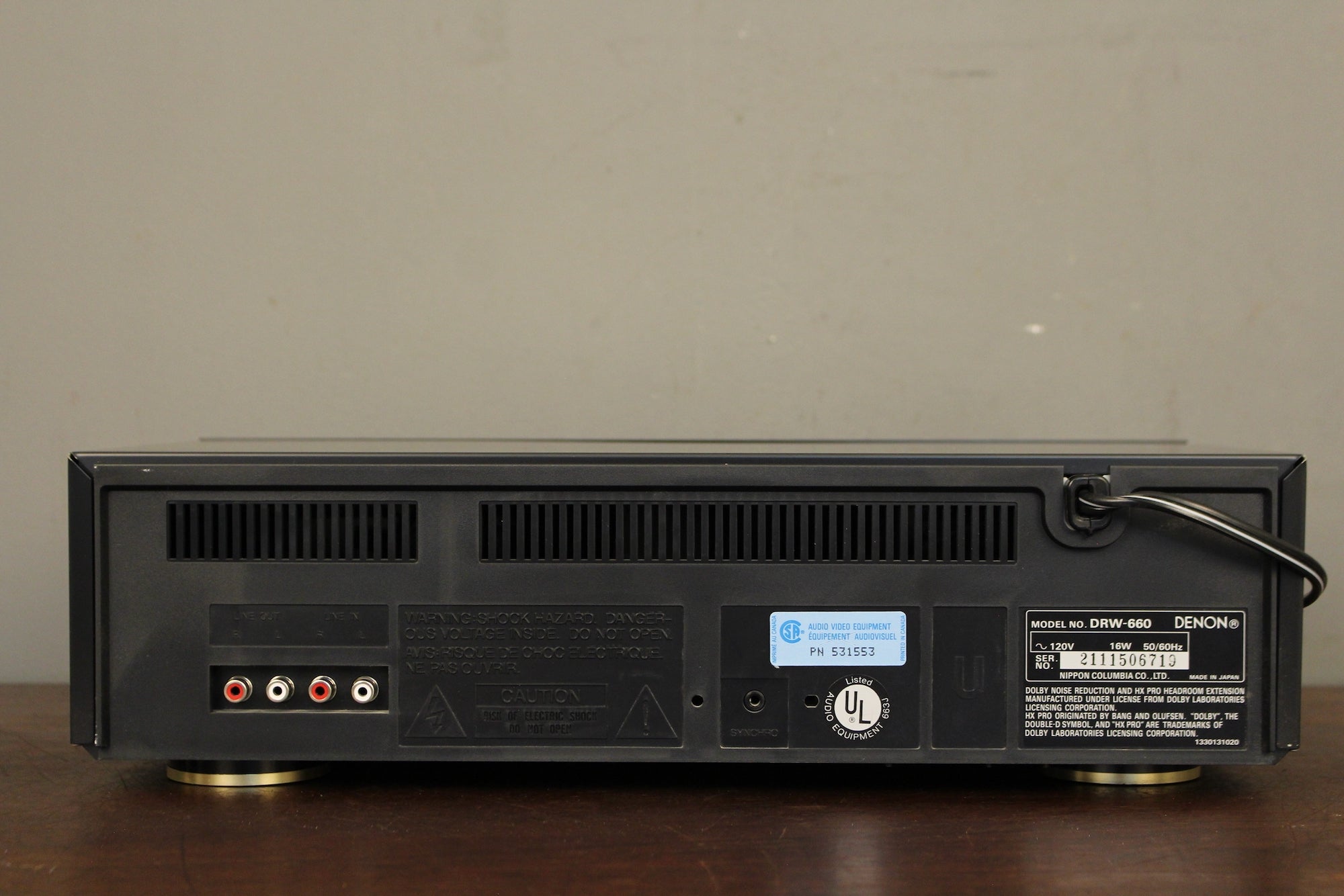 その他 denon 1990s Denon Dual Cassette Player – Furnish Green