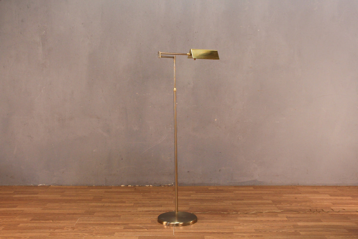 Simple Brass Reading Floor Lamp