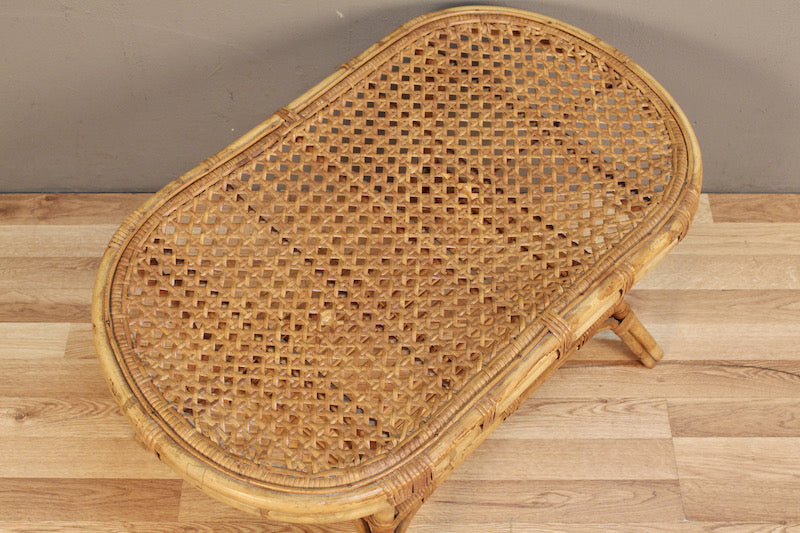 Rattan & Cane 2-Tier Coffee Table