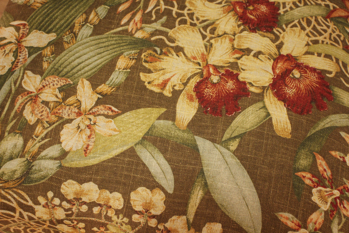Arts and Crafts Oak & Floral Armchair