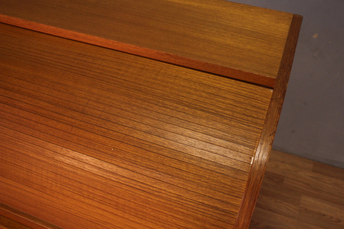 Teak 4-Drawer Secretary Desk