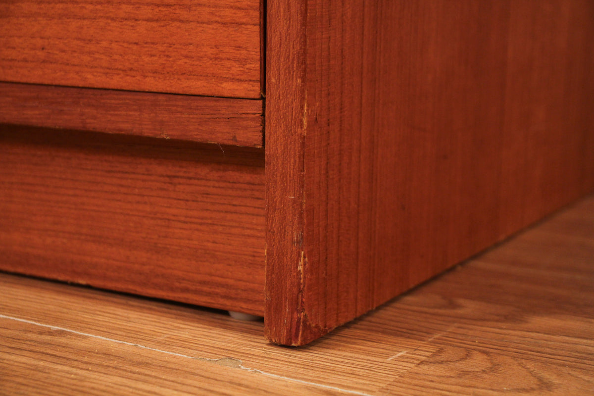 Teak 4-Drawer Secretary Desk
