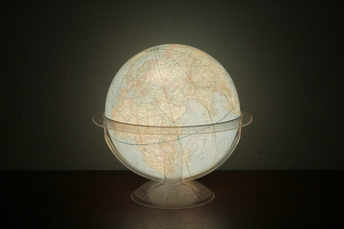 1960s National Geographic Illuminated Globe