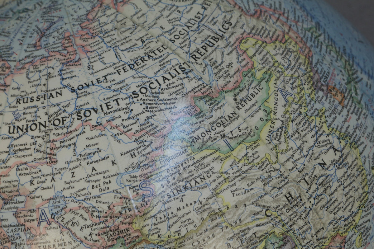 1960s National Geographic Illuminated Globe