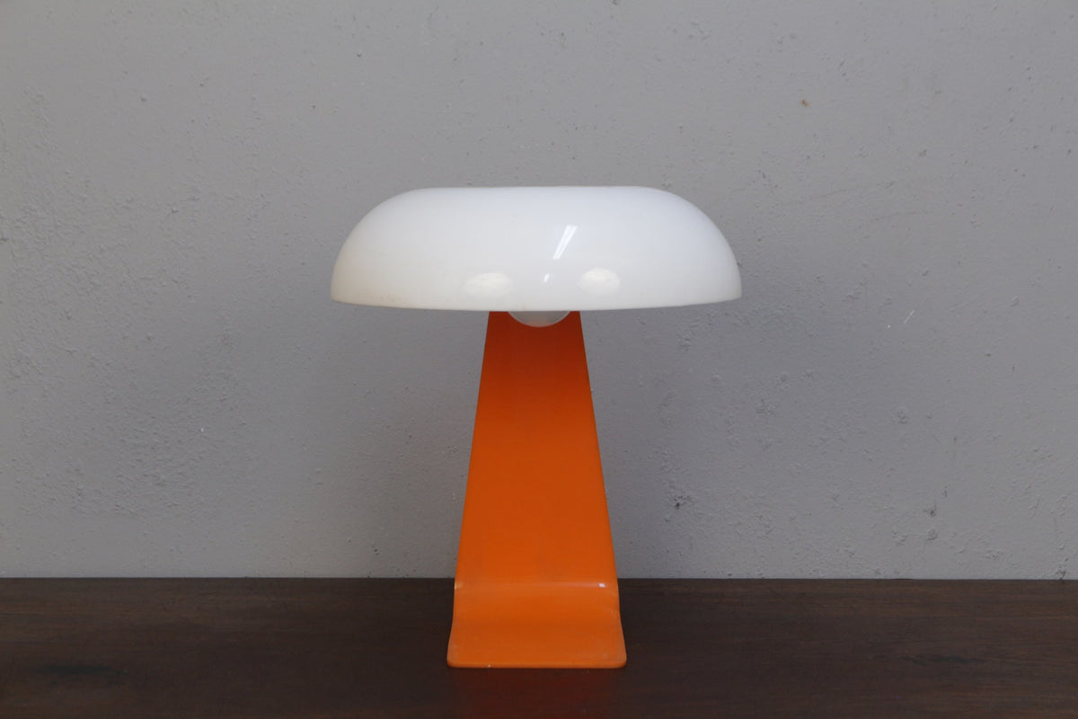 Mod Orange & White Acrylic Table Lamp
