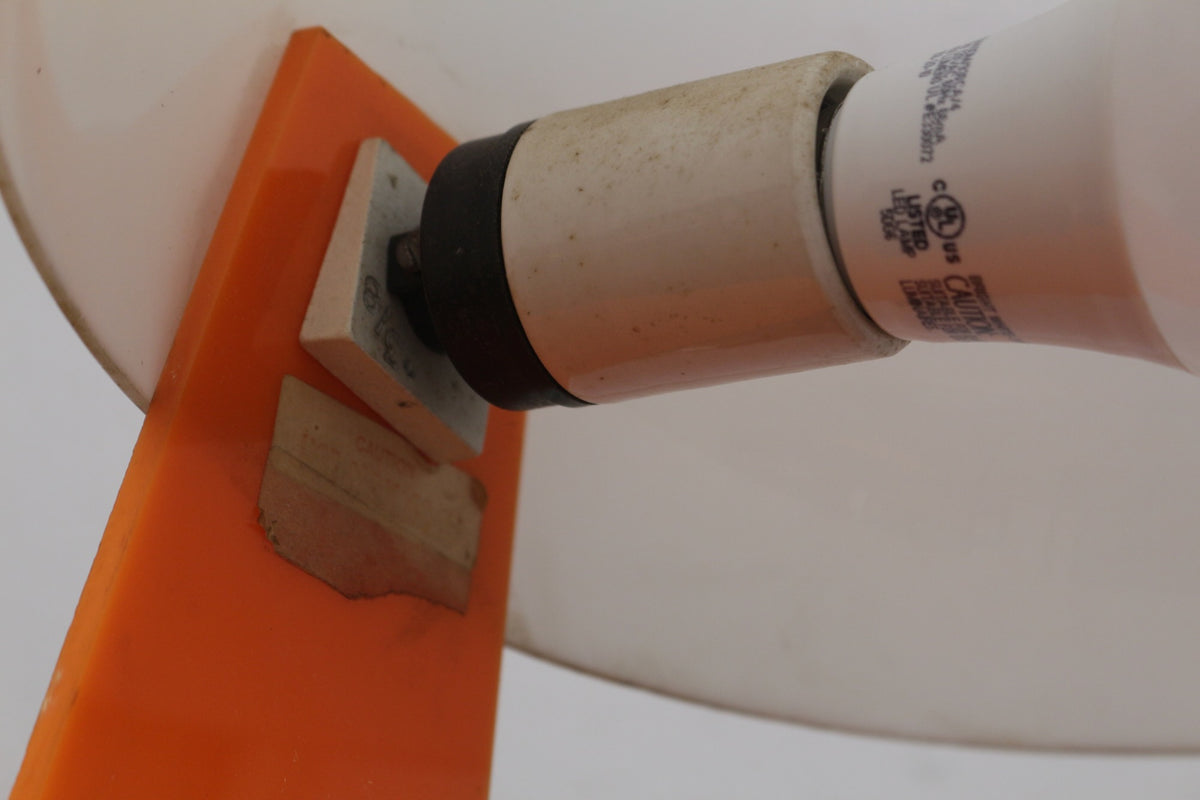 Mod Orange & White Acrylic Table Lamp