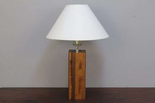 Solid Walnut Block Table Lamp