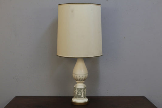 1960s Neoclassical Chalkware Table Lamp