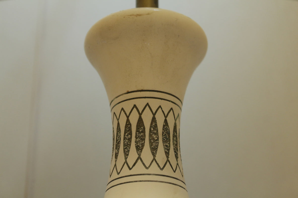 1960s Neoclassical Chalkware Table Lamp