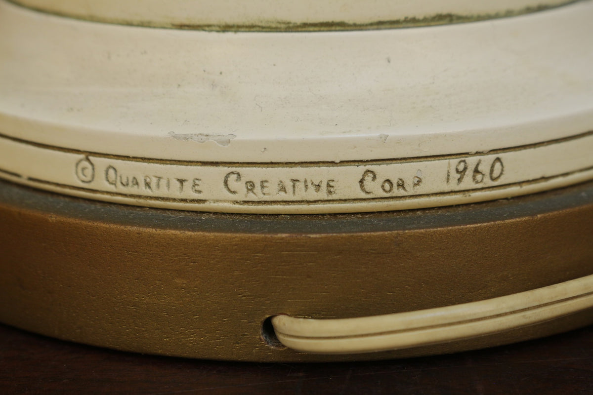 1960s Neoclassical Chalkware Table Lamp
