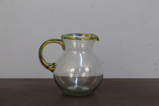 Mid Century Mexican Art Glass Pitcher