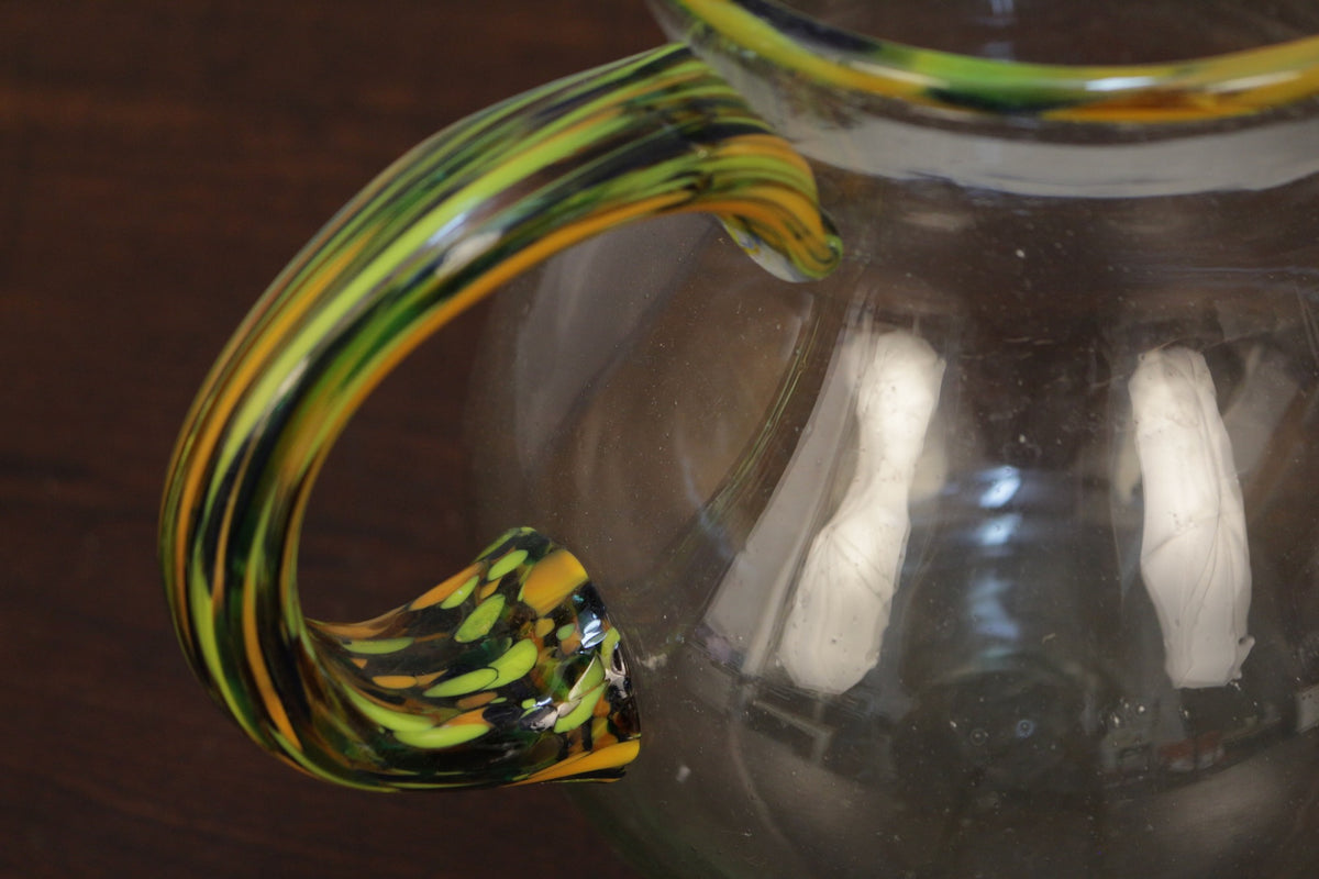 Mid Century Mexican Art Glass Pitcher