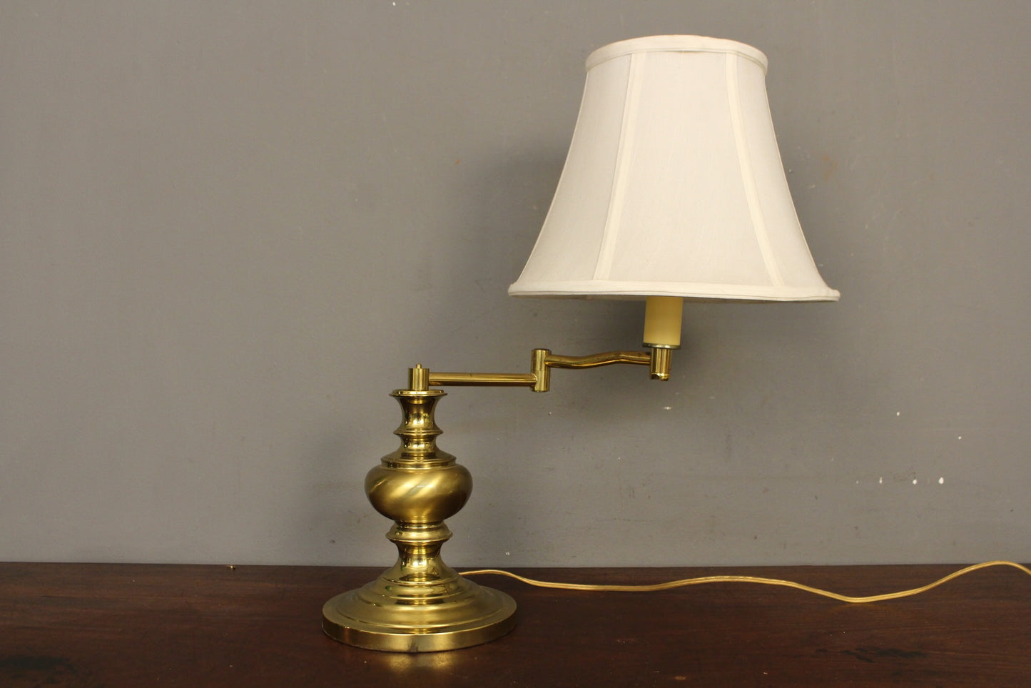 Brass Swing-Arm Table Lamp