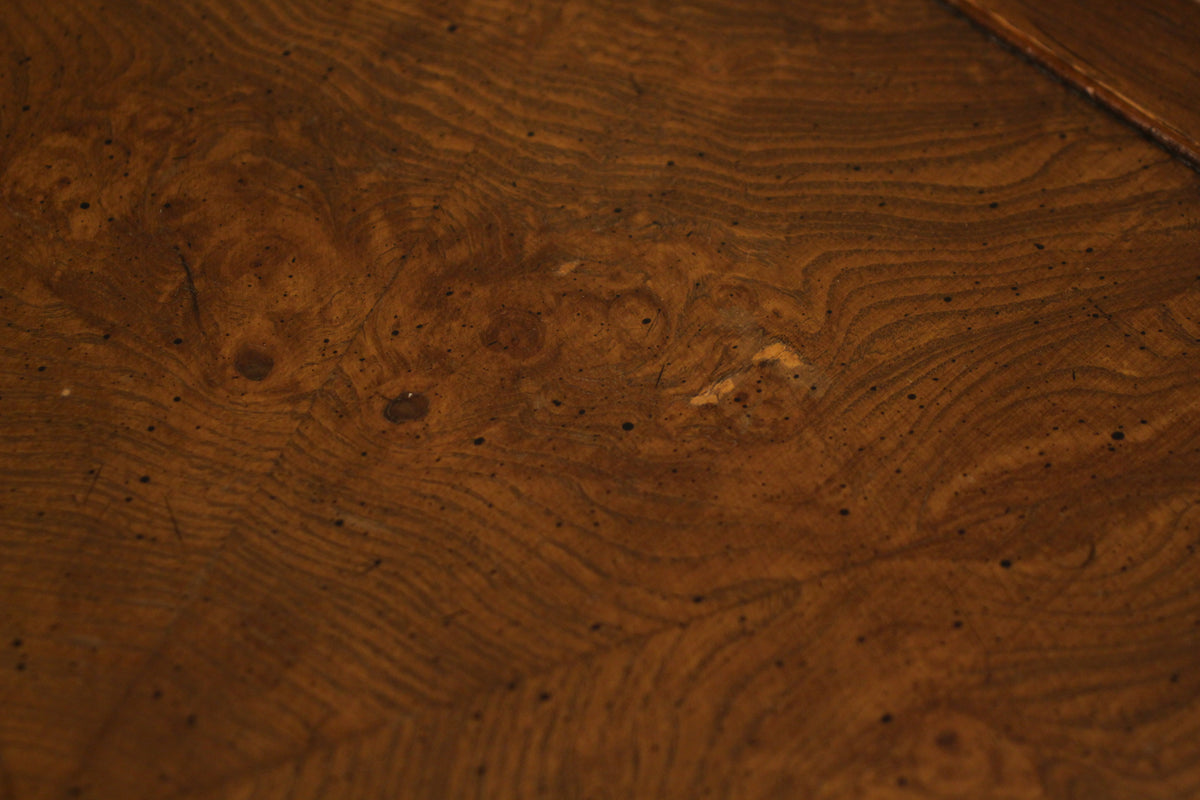 Octagonal Burl Wood Side Table