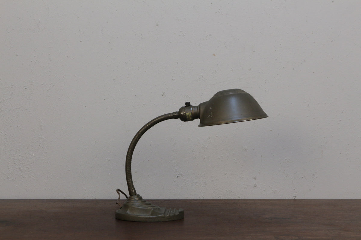 Art Deco Metal Gooseneck Lamp
