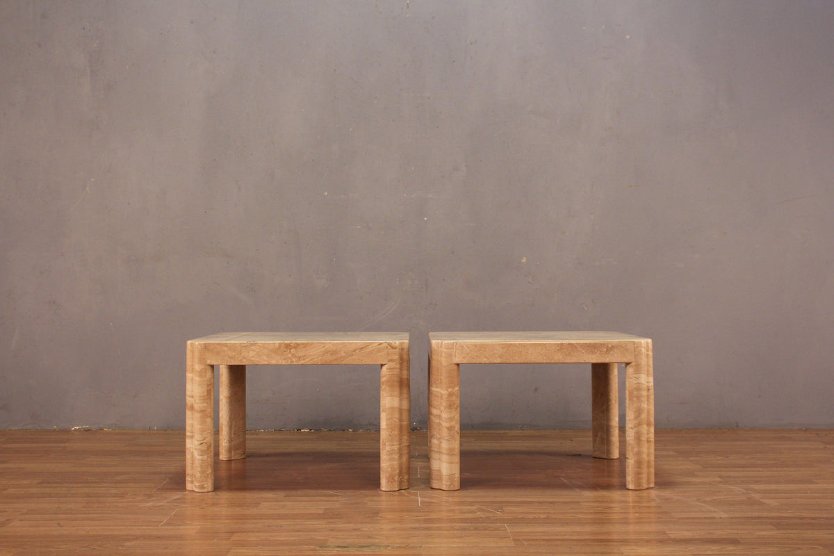Solid Marble End Table - ONLINE ONLY