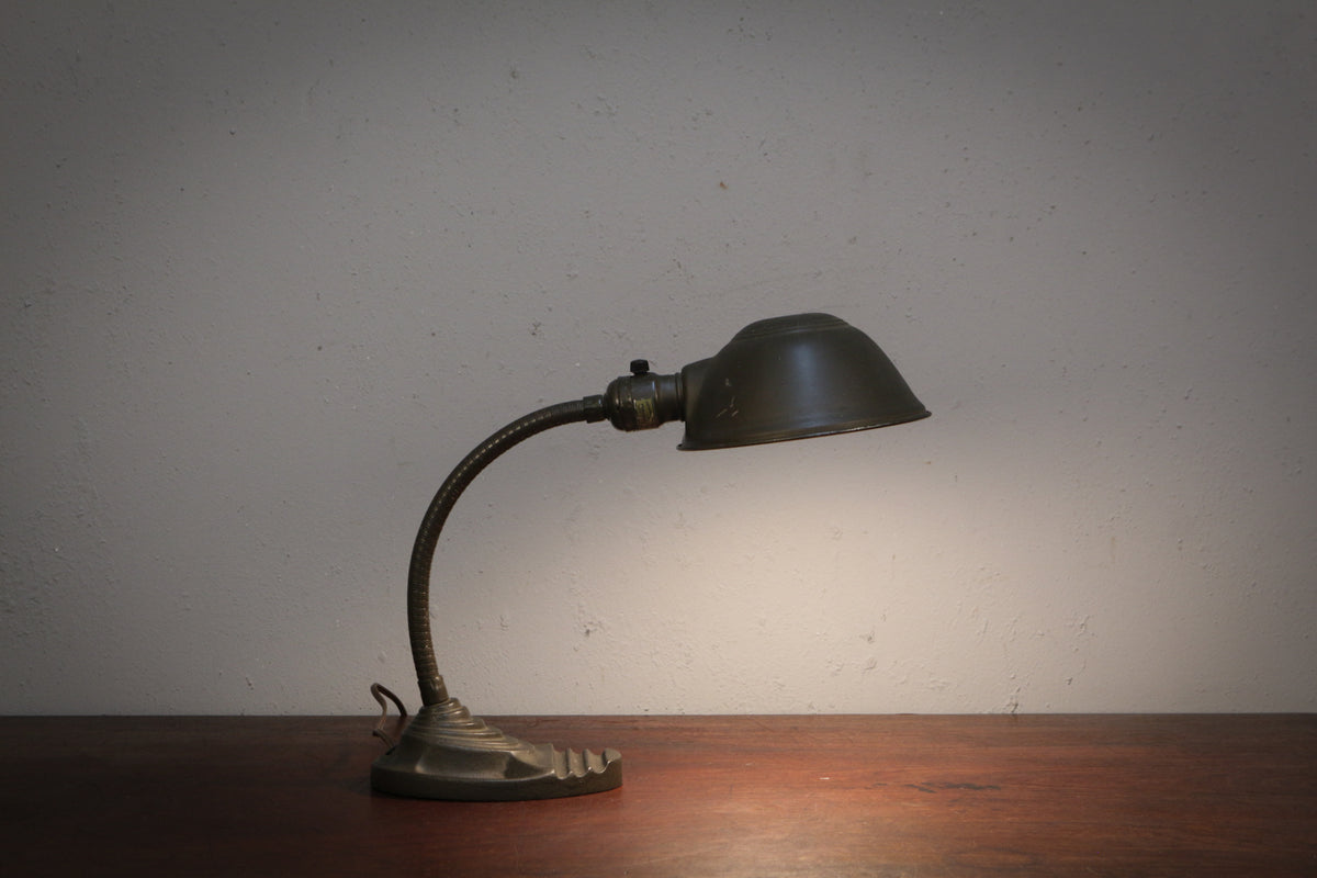 Art Deco Metal Gooseneck Lamp