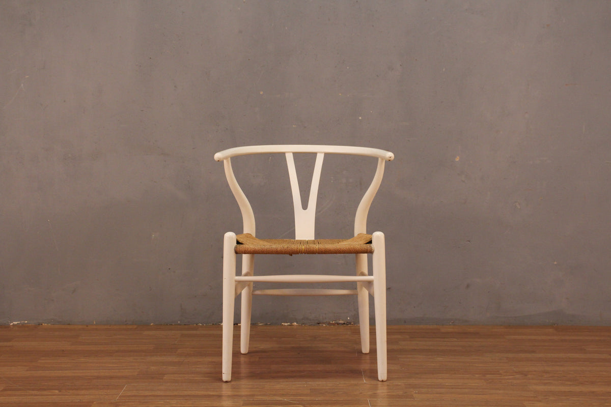 Hans Wegner CH24 White & Rope Side Chair