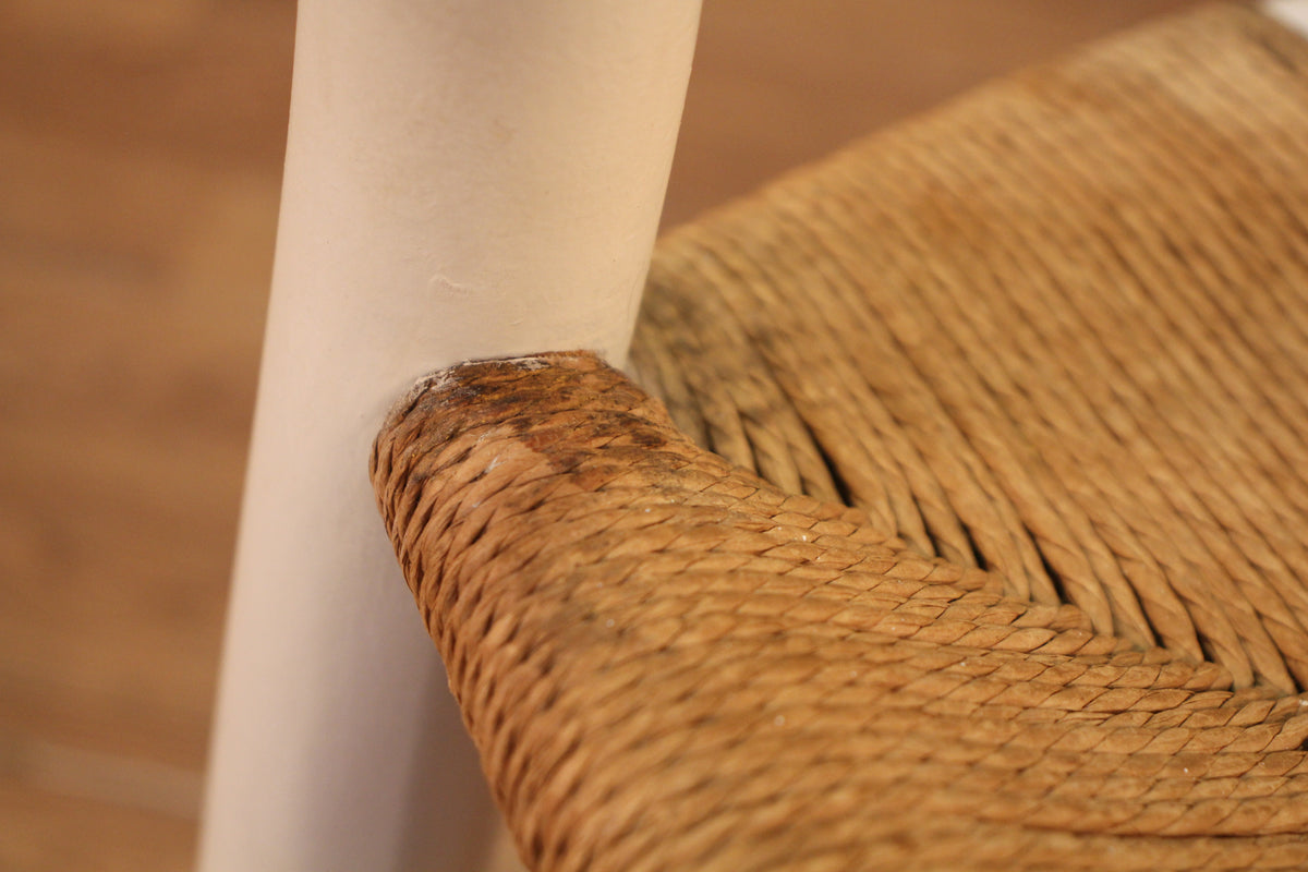 Hans Wegner CH24 White & Rope Side Chair