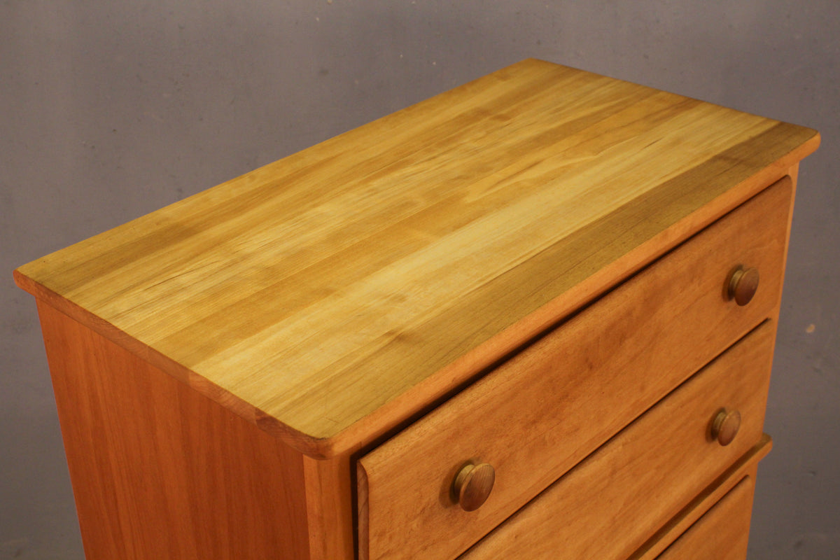 Country Pine 6-Drawer Highboy Dresser