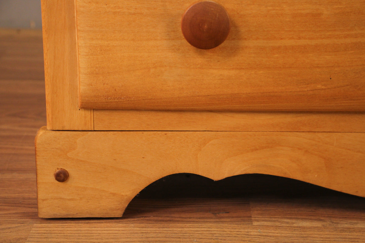 Country Pine 6-Drawer Highboy Dresser