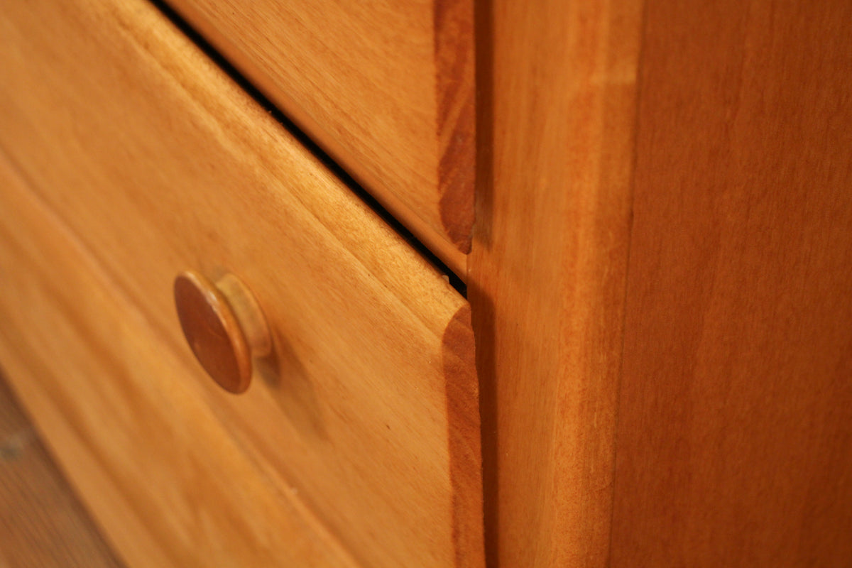 Country Pine 6-Drawer Highboy Dresser