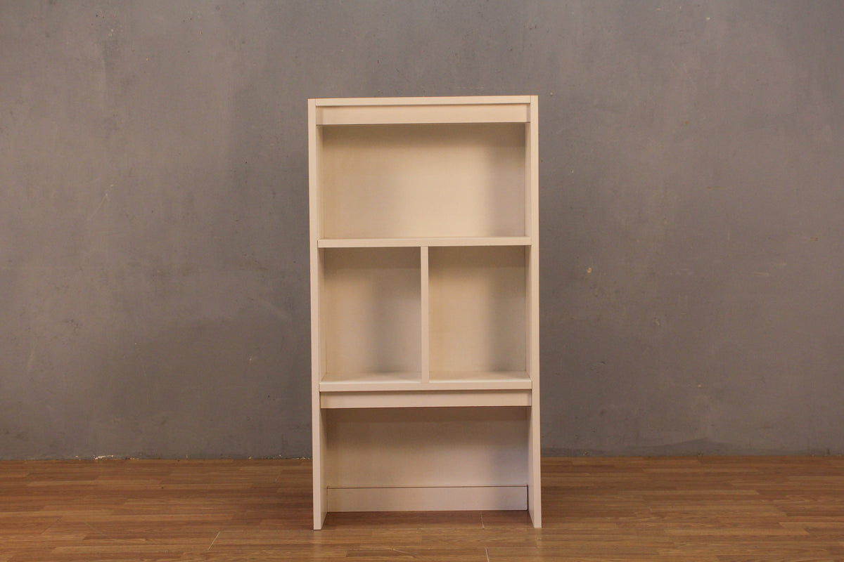 White Laminate Divided Bookshelf