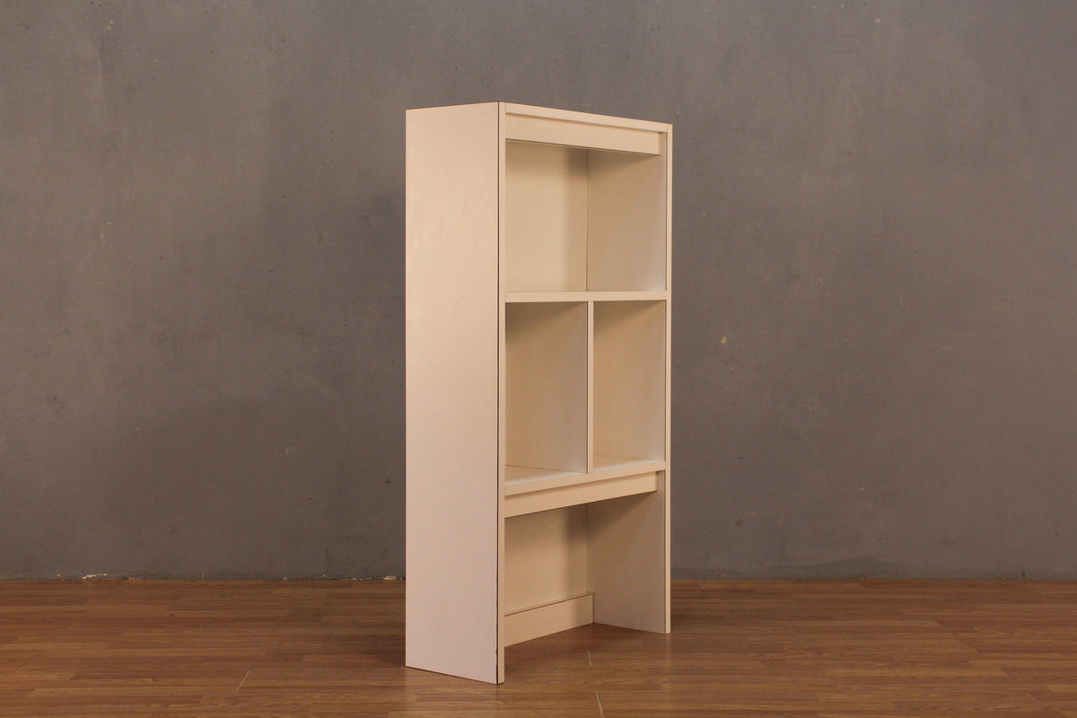 White Laminate Divided Bookshelf