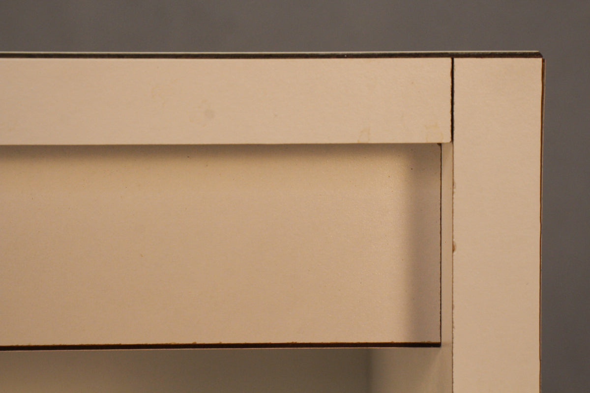White Laminate Divided Bookshelf