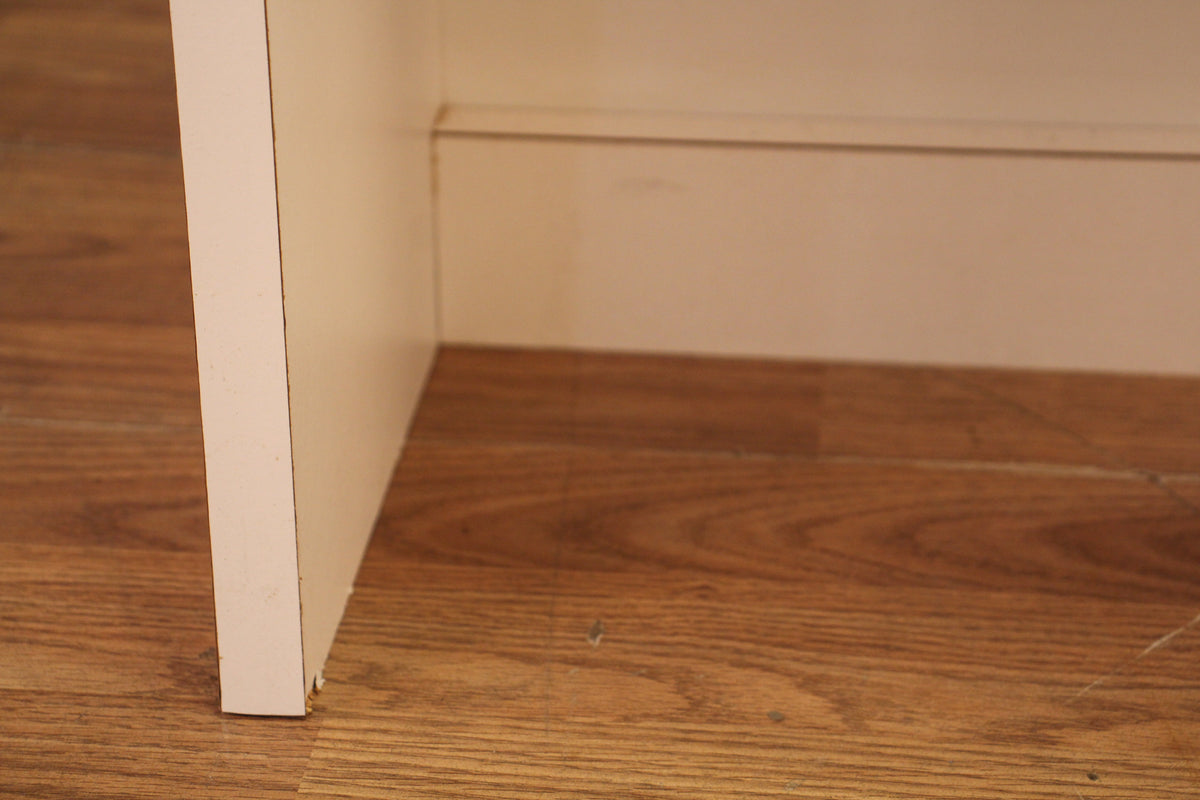 White Laminate Divided Bookshelf