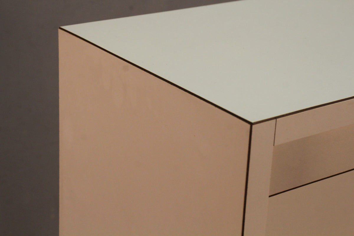 White Laminate Divided Bookshelf