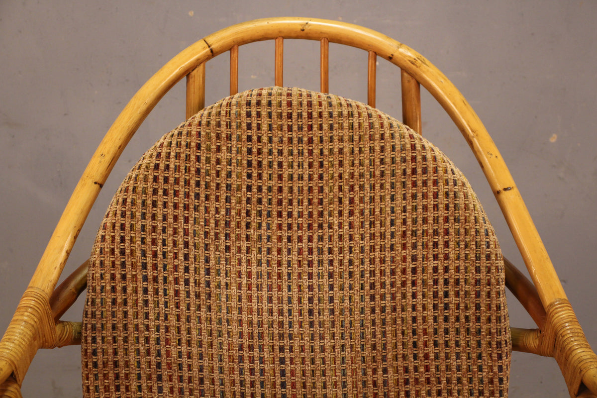 Bent Bamboo Swivel Lounge Chair